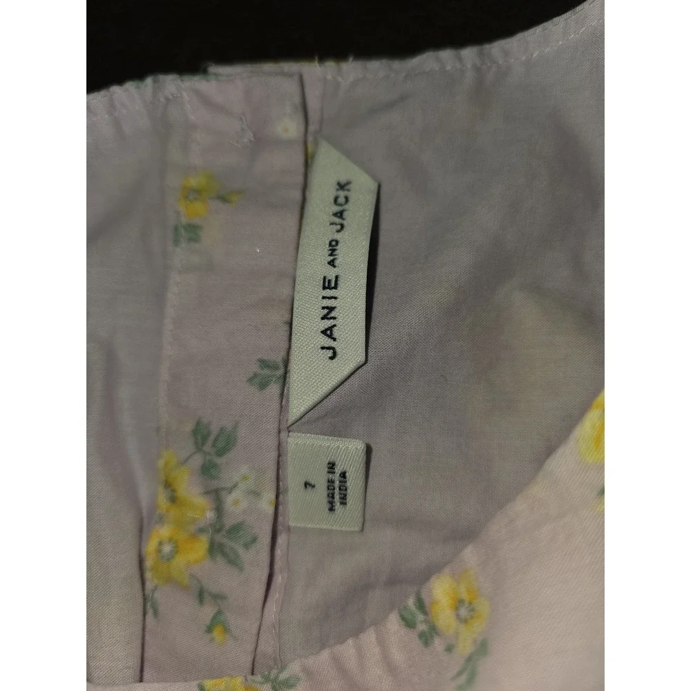 Janie and jack fleur-ever in style floral spring Easter romper‎ outfit size 7